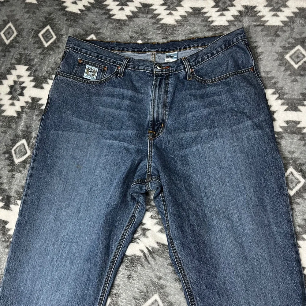Cinch White Label Mens Blue Jeans Medium Wash Straight Leg Denim 42x32